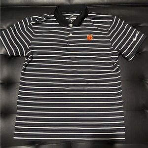 Nike Men's Dri Fit Clemson Tigers Golf Polo Shirt Striped, Size Small